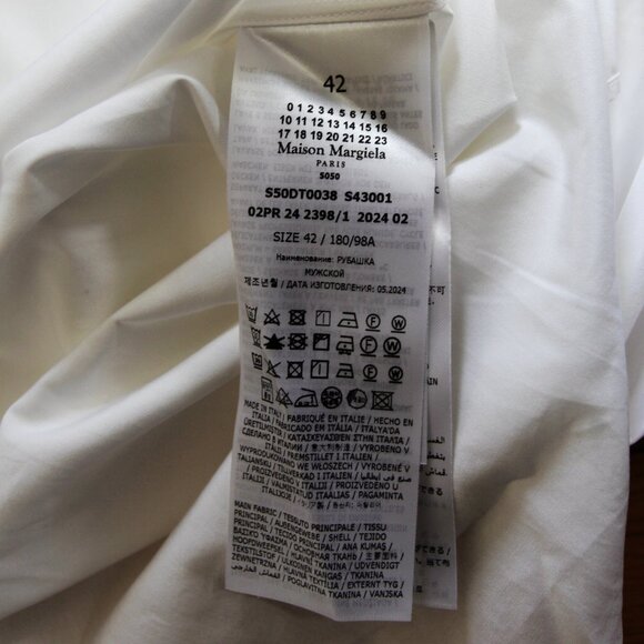 BNWT AW24 MAISON MARGIELA POINTED COLLAR SHIRT 42 - Picture 12 of 15